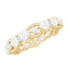 Certified Moissanite Designer Wedding Band D-VS1 - Rosec Jewels