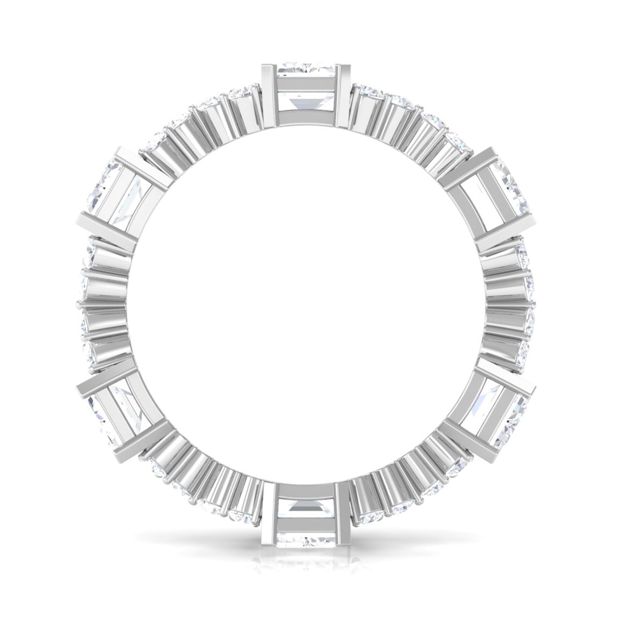 7 CT Designer Zircon Eternity Ring in Prong Setting AAAA - Rosec Jewels
