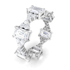 7 CT Designer Zircon Eternity Ring in Prong Setting AAAA - Rosec Jewels