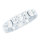 Oval Cut Moissanite Full Eternity Wedding Band D-VS1 - Rosec Jewels