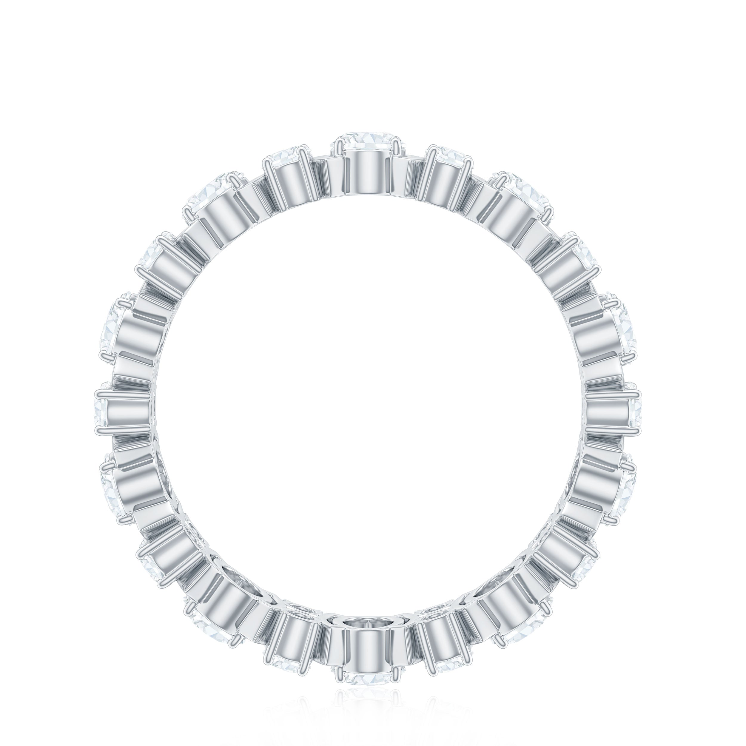 Oval Cut Moissanite Full Eternity Wedding Band D-VS1 - Rosec Jewels