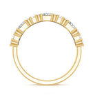 Certified Moissanite Half Eternity Wedding Band for Women D-VS1 - Rosec Jewels