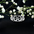 Certified Moissanite Zig Zag Eternity Band for Women D-VS1 - Rosec Jewels