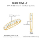 Moissanite Half Eternity Stackable Band Ring D-VS1 - Rosec Jewels