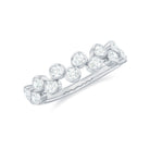 Bezel Set Moissanite Half Eternity Ring for Women D-VS1 - Rosec Jewels