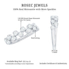 Bezel Set Moissanite Half Eternity Ring for Women D-VS1 - Rosec Jewels