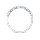 Bezel Set Moissanite Half Eternity Ring for Women D-VS1 - Rosec Jewels
