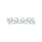 Bezel Set Moissanite Half Eternity Ring for Women D-VS1 - Rosec Jewels