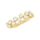 Bezel Set Moissanite Half Eternity Ring for Women D-VS1 - Rosec Jewels
