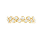 Bezel Set Moissanite Half Eternity Ring for Women D-VS1 - Rosec Jewels