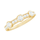 Certified Moissanite Semi Eternity Wedding Band Ring D-VS1 - Rosec Jewels