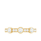 Certified Moissanite Semi Eternity Wedding Band Ring D-VS1 - Rosec Jewels