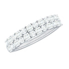Rosec Jewels-Double Row Moissanite Eternity Wedding Band