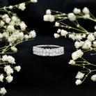 Rosec Jewels-Double Row Moissanite Eternity Wedding Band