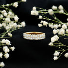 Rosec Jewels-Double Row Moissanite Eternity Wedding Band