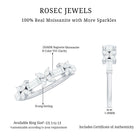 Moissanite Flower Wedding Band Ring with Certificate D-VS1 - Rosec Jewels