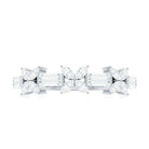 Moissanite Flower Wedding Band Ring with Certificate D-VS1 - Rosec Jewels
