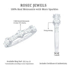 Rosec Jewels-Round Cut Moissanite Half Eternity Band Ring