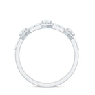 Round Cut Moissanite Half Eternity Band Ring D-VS1 - Rosec Jewels