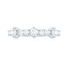 Round Cut Moissanite Half Eternity Band Ring D-VS1 - Rosec Jewels