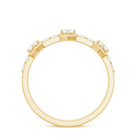 Round Cut Moissanite Half Eternity Band Ring D-VS1 - Rosec Jewels