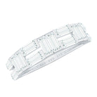 Bar Set Moissanite Baguette Wedding Band Ring D-VS1 - Rosec Jewels