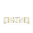 Bar Set Moissanite Baguette Wedding Band Ring D-VS1 - Rosec Jewels