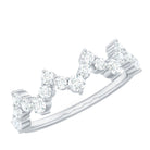 Zig Zag Style Moissanite Half Eternity Band Ring D-VS1 - Rosec Jewels
