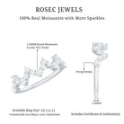 Zig Zag Style Moissanite Half Eternity Band Ring D-VS1 - Rosec Jewels