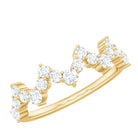Zig Zag Style Moissanite Half Eternity Band Ring D-VS1 - Rosec Jewels
