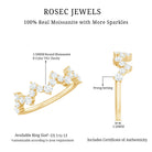 Zig Zag Style Moissanite Half Eternity Band Ring D-VS1 - Rosec Jewels