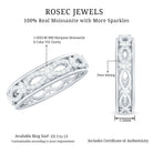 Certified Moissanite Infinity Wedding Band for Her D-VS1 - Rosec Jewels