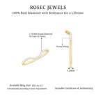 Real Diamond Curved Enhancer for Engagement Ring Natural - ( HI-SI ) - Rosec Jewels