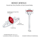 Rosec Jewels-Marquise Cut Lab Created Ruby Designer Engagement Ring