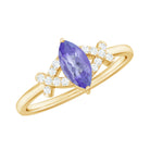 Rosec Jewels-Natural Marquise Tanzanite Diamond Promise Ring for Engagement