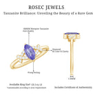 Rosec Jewels-Natural Marquise Tanzanite Diamond Promise Ring for Engagement