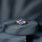 Rosec Jewels-Natural Marquise Tanzanite Diamond Promise Ring for Engagement