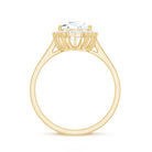 2.75 CT Pear Cut Zircon Cocktail Engagement Ring with Halo AAAA - Rosec Jewels