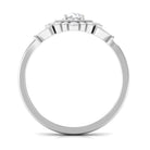 3/4 CT Vintage Style Zircon Engagement Ring with Milgrain Gold Zircon - ( AAAA ) - Quality - Rosec Jewels