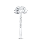 Rosec Jewels-Brilliant Cut Moissanite Oblong Engagement Ring With Certificate