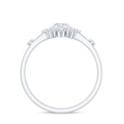 Round Moissanite Engagement Ring with Halo D-VS1 - Rosec Jewels