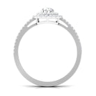 1 CT Round Cubic Zirconia Double Halo Engagement Ring Zircon - ( AAAA ) - Quality - Rosec Jewels