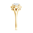 2 Carat Round Cubic Zirconia Solitaire Engagement Ring in Split Shank AAAA - Rosec Jewels