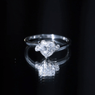 1 CT Solitaire Moissanite Heart Promise Ring D-VS1 - Rosec Jewels