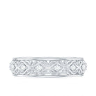 Vintage Inspired Zircon Celtic Knot Full Eternity Band Ring in Gold AAAA - Rosec Jewels