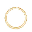 Vintage Inspired Zircon Celtic Knot Full Eternity Band Ring in Gold AAAA - Rosec Jewels