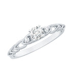 Designer Moissanite Promise Ring for Her D-VS1 - Rosec Jewels