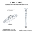 Designer Moissanite Promise Ring for Her D-VS1 - Rosec Jewels