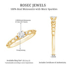 Designer Moissanite Promise Ring for Her D-VS1 - Rosec Jewels
