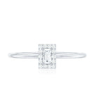Rosec Jewels-Dainty Baguette Cut Moissanite Promise Ring with Halo